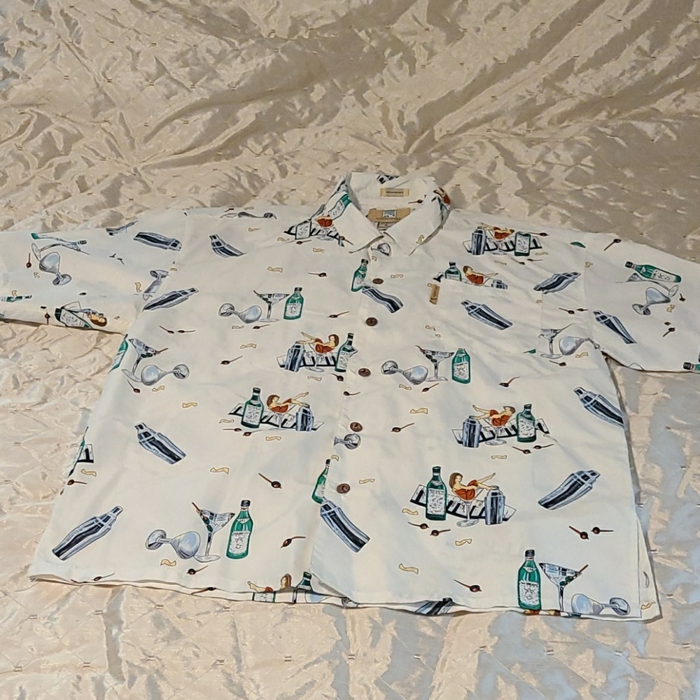 Mens coconut pier party casual shirt